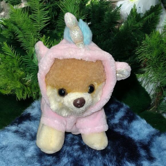 Gund Plush Dog Worlds Cutest Itty Bitty Boo Unicorn Outfit #44 Puppy Stuffed 5" - Picture 1 of 12